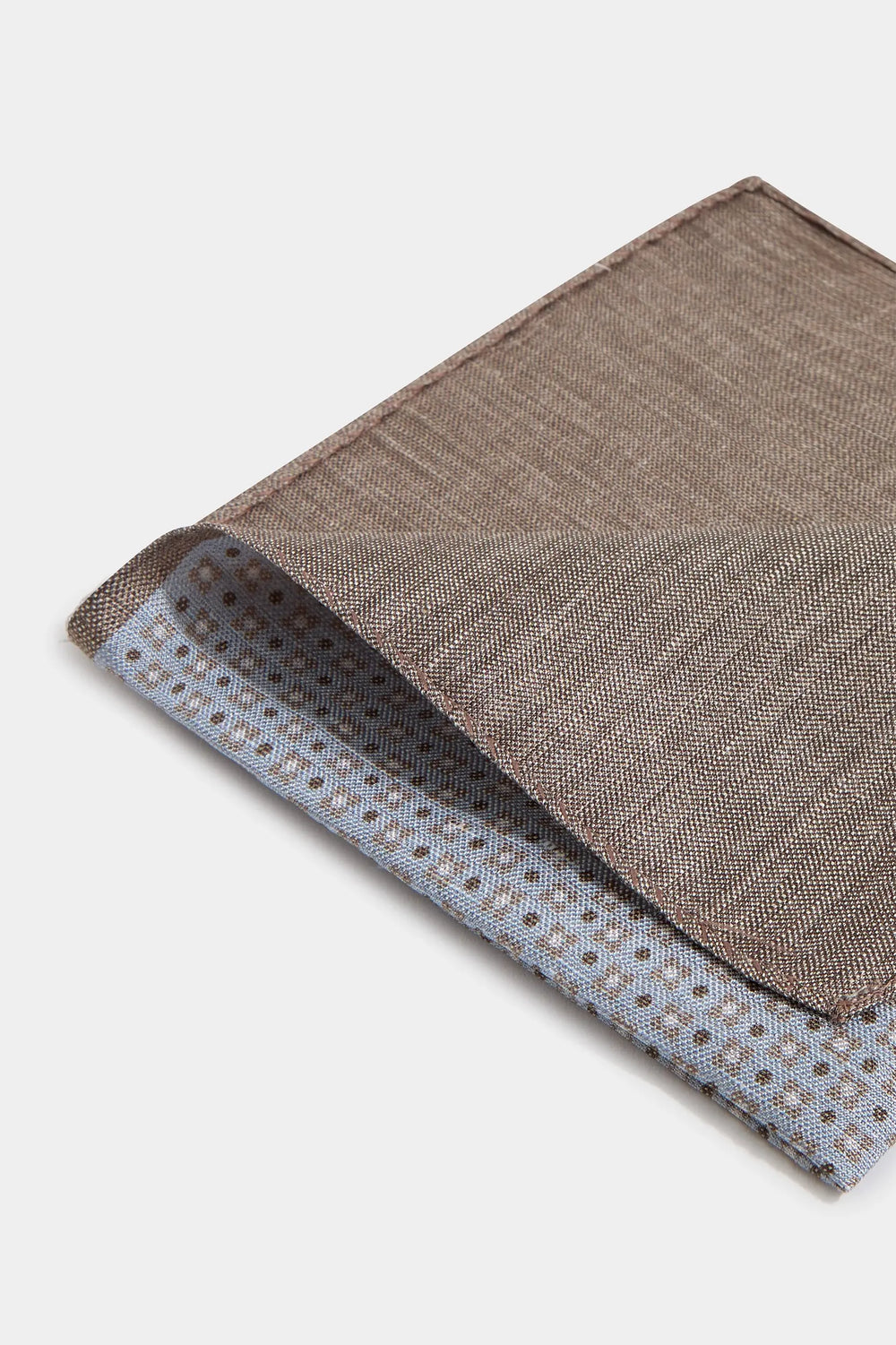 Fazzoletti da taschino reversibili micro fantasia grigio cielo - Made in Italy