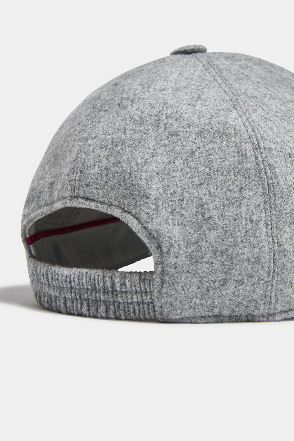 Cappellino baseball in flanella grigio - Made in Italy