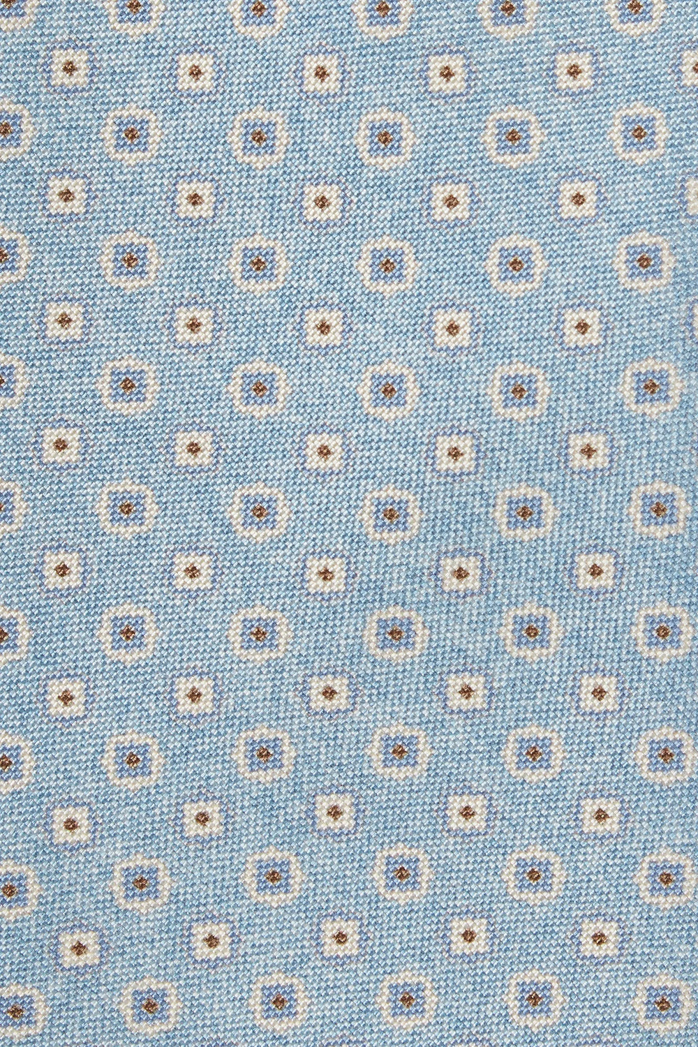 Cravatta azzurro chiaro in seta micro fantasia - Made in Italy