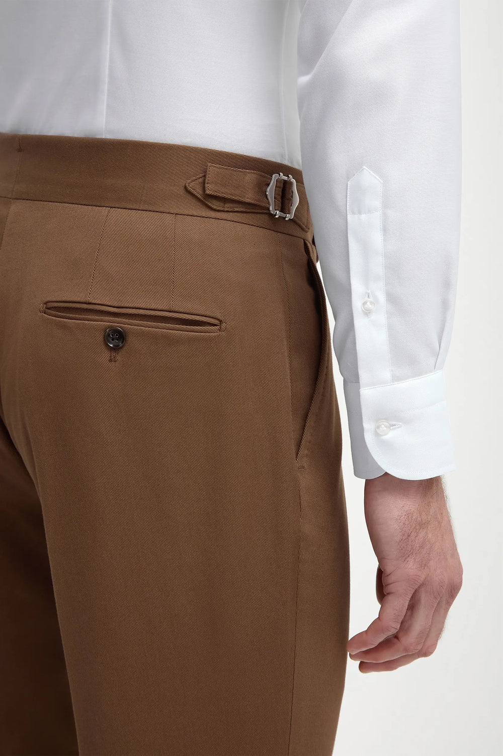 Pantaloni marrone in cotone Soragna - Made in Italy