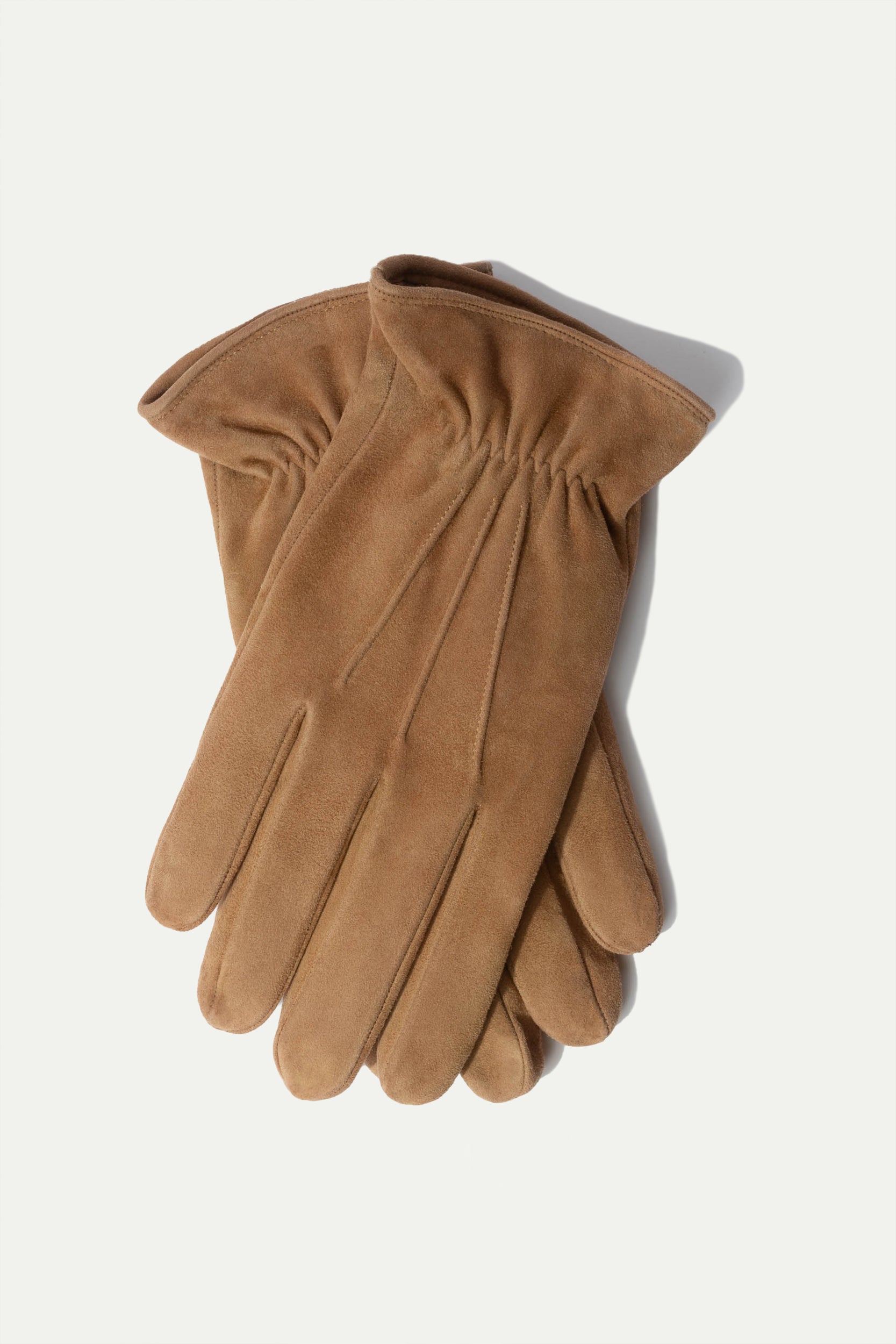Black lambskin leather gloves - beige cashmere lining