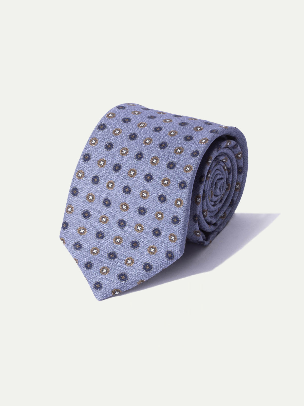 Light blue fancy silk tie - Made In Italy