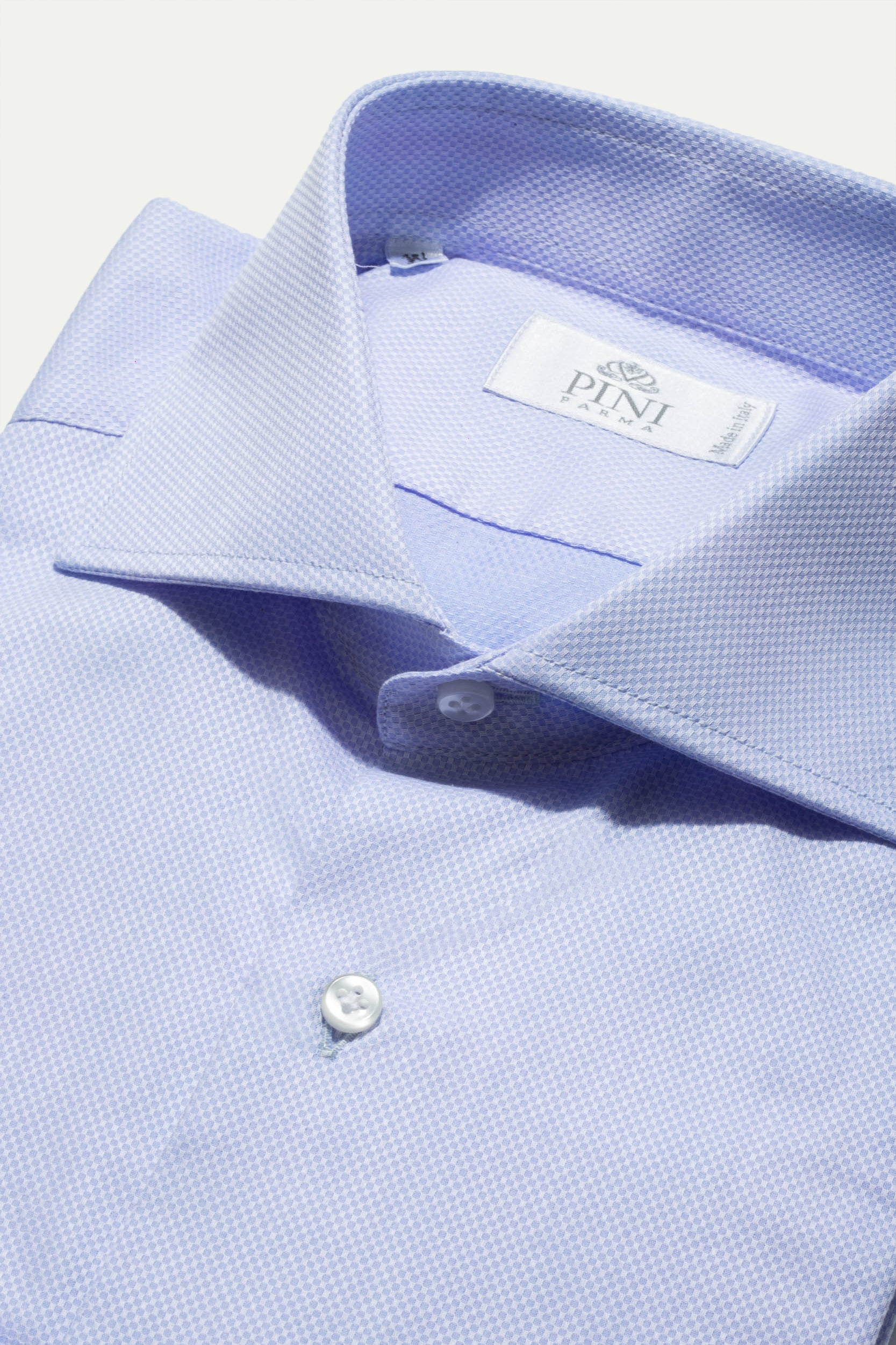 Light blue micro fancy shirt - Made In Italy