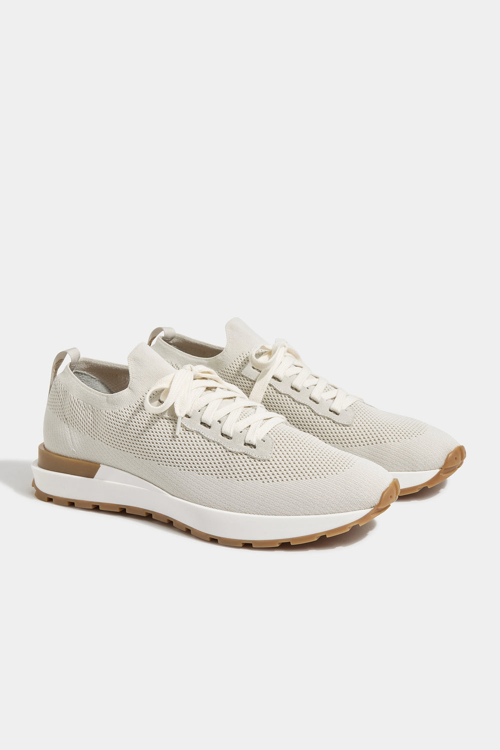 Off-white knitted sneakers - Made In Italy