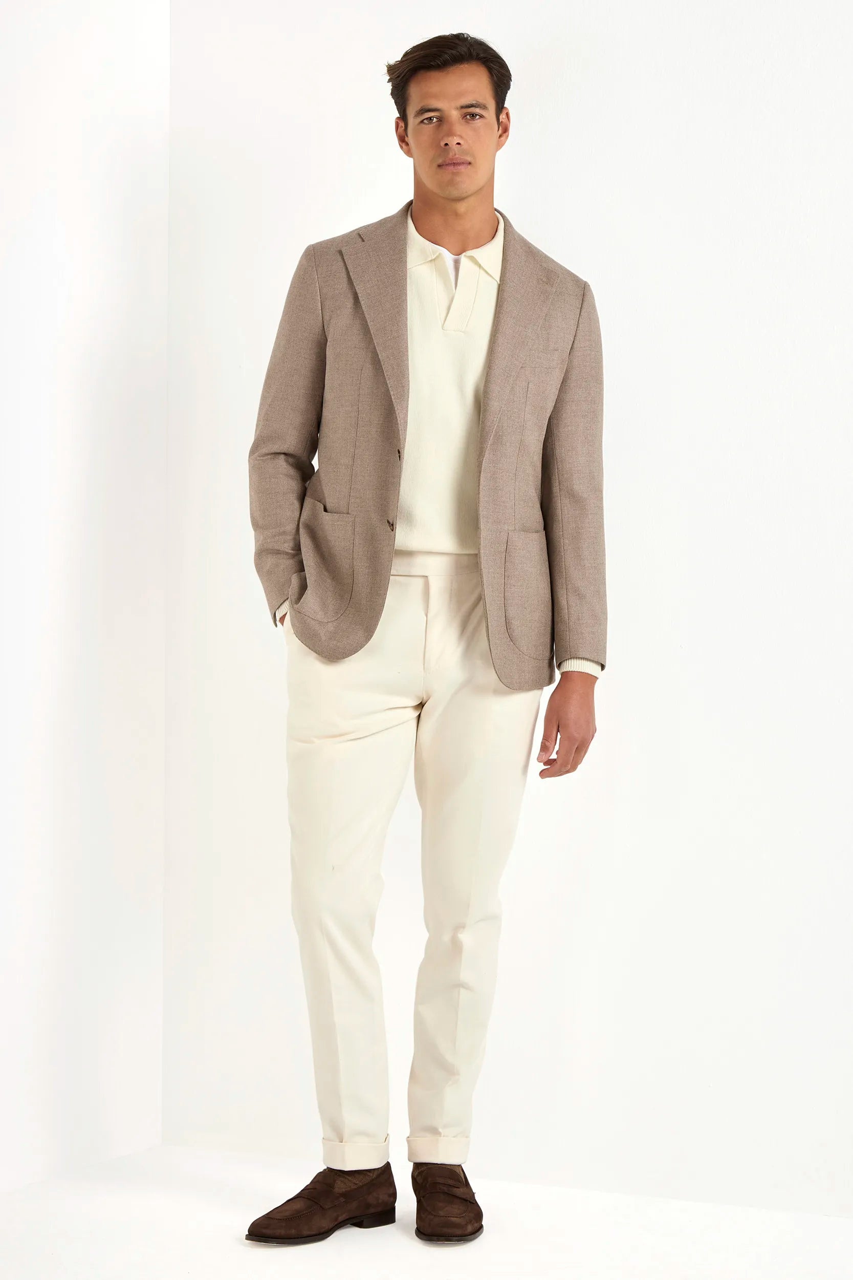Wool and Cashmere Jacket, Italian wool and cashmere jacket, Loro Piana Wool Jacket, Loro Piana cashmere jacket, taupe Loro Piana Jacket, Giacca in lana e cashmere, giacca in lana e cashmere taupe, giacca in lana Loro Piana, giacca in cashmere Loro Piana, giacca Loro Piana taupe, Veste en laine et cachemire, veste italienne en laine et cachemire, veste taupe en laine Loro Piana, veste en cachemire Loro Piana, veste beige Loro Piana