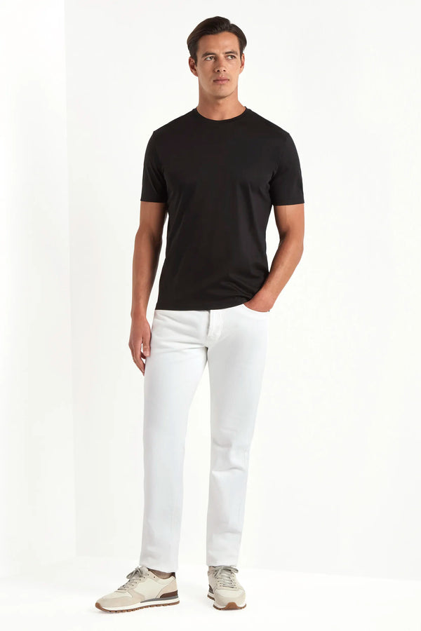 T-shirt in jersey nero - Made in Italy