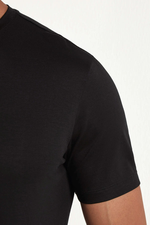 T-shirt in jersey nero - Made in Italy
