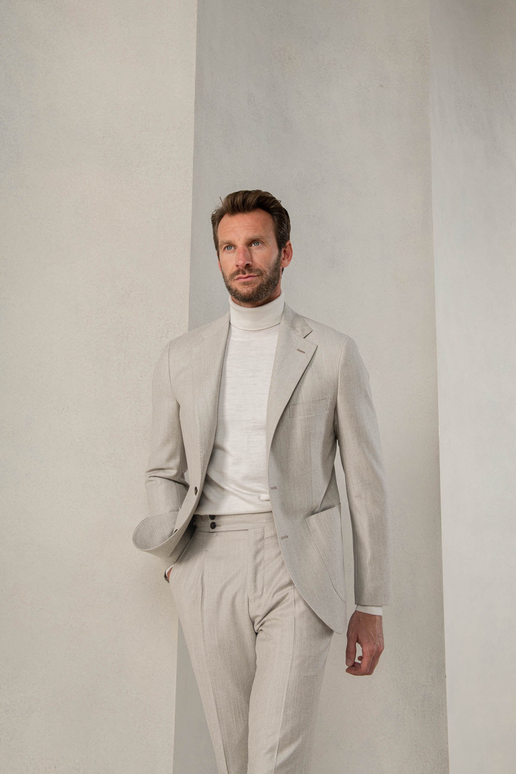 Cream Merino Turtleneck – Made in Italy