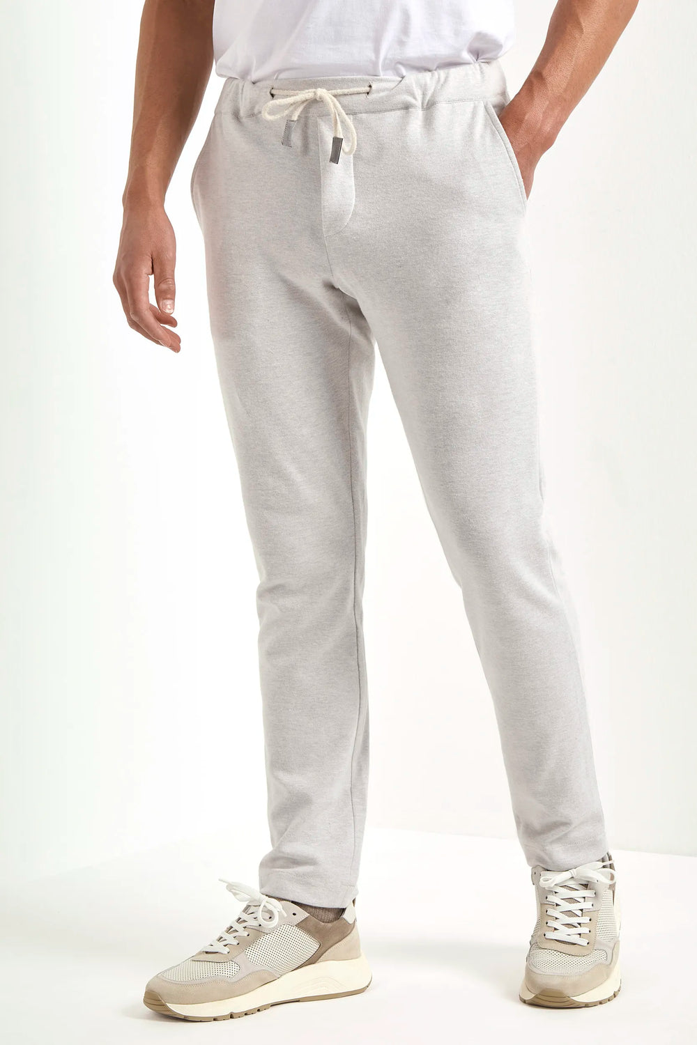 stone jersey jogger pants, men jersey jogger pants, italian jersey jogger pants, stone wool jogger pants, luxury men's jersey jogger pants, elegant men's jogger pants, refined jersey jogger pants, tailored stone jogger pants, premium italian jogger pants, sophisticated men's jersey jogger pants, timeless italian jogger pants, upscale men's jersey jogger pants, classic stone jersey jogger pants, italian craftsmanship jogger pants, premium men's stone joggers, refined italian wool jogger pants
