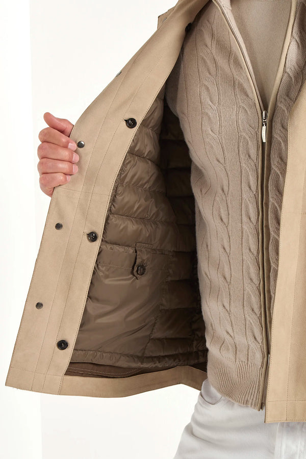 taupe suede shirt jacket, men's suede overshirt, italian suede shirt jacket, taupe suede jacket, luxury men's overshirt, elegant men's suede jacket, refined suede shirt jacket, tailored taupe overshirt, premium italian suede jacket, sophisticated men's overshirt, timeless suede jacket, upscale men's shirt jacket, classic taupe suede jacket, italian craftsmanship overshirt, premium men's suede shirt jacket, refined italian suede overshirt