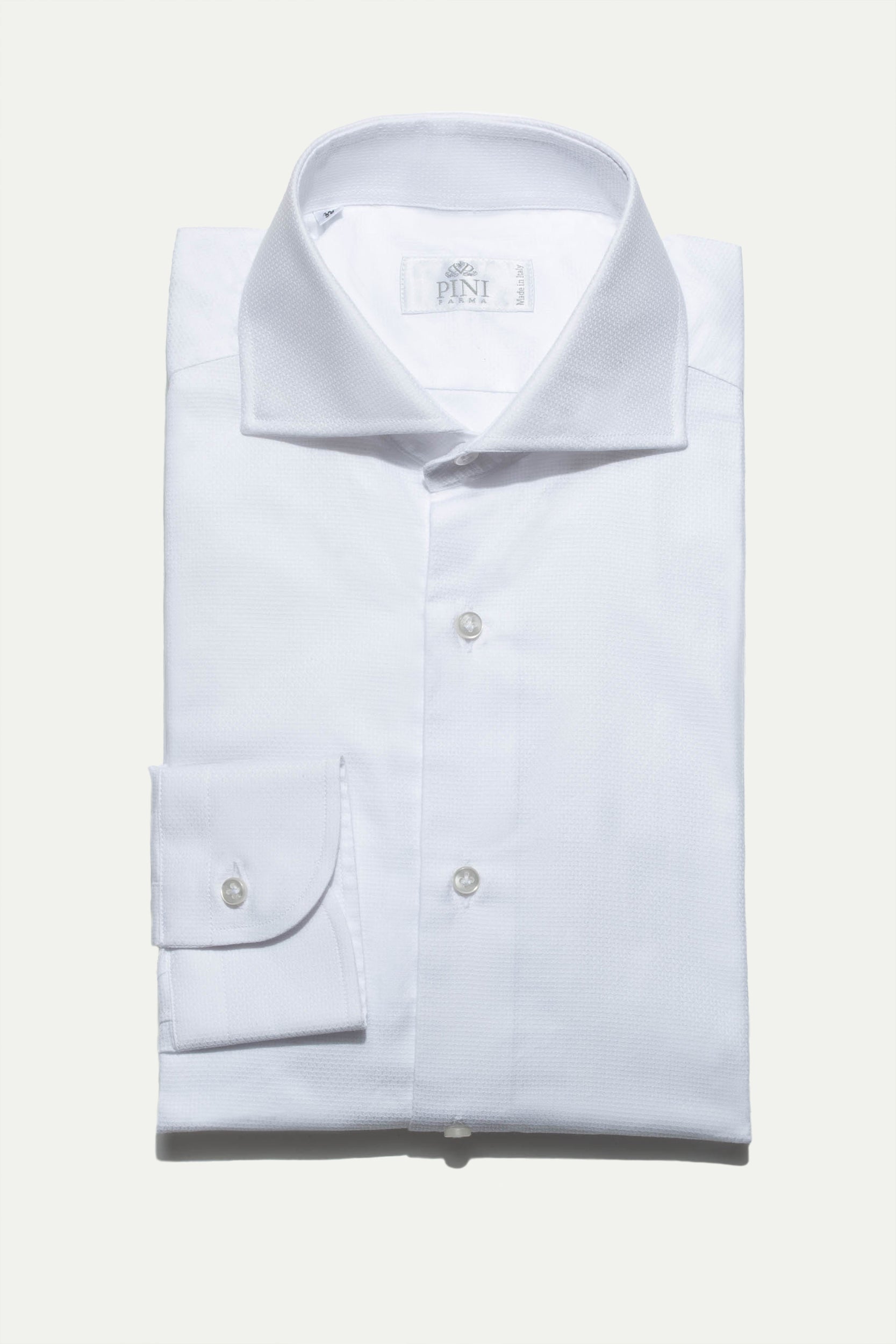 White textured shirt - Made In Italy