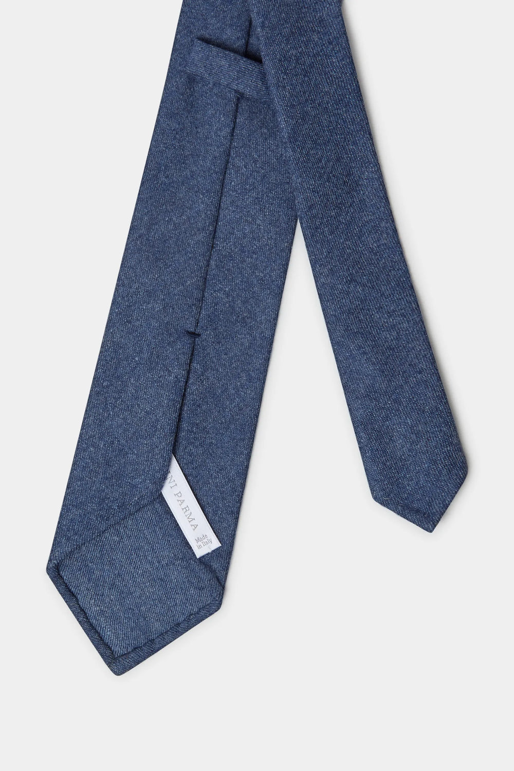 Cravatta in flanella avio - Made in Italy