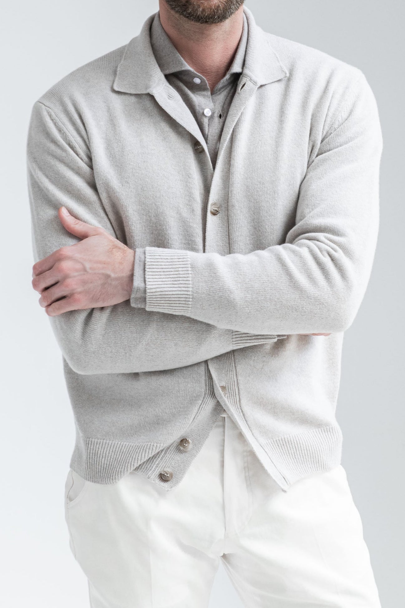 Cardigan beige – Made in Italy