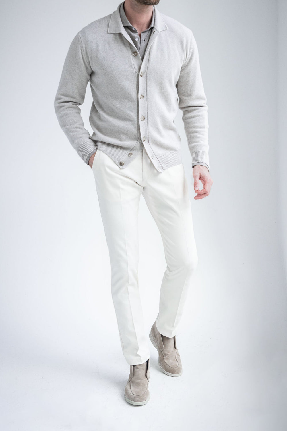 Cardigan beige – Made in Italy