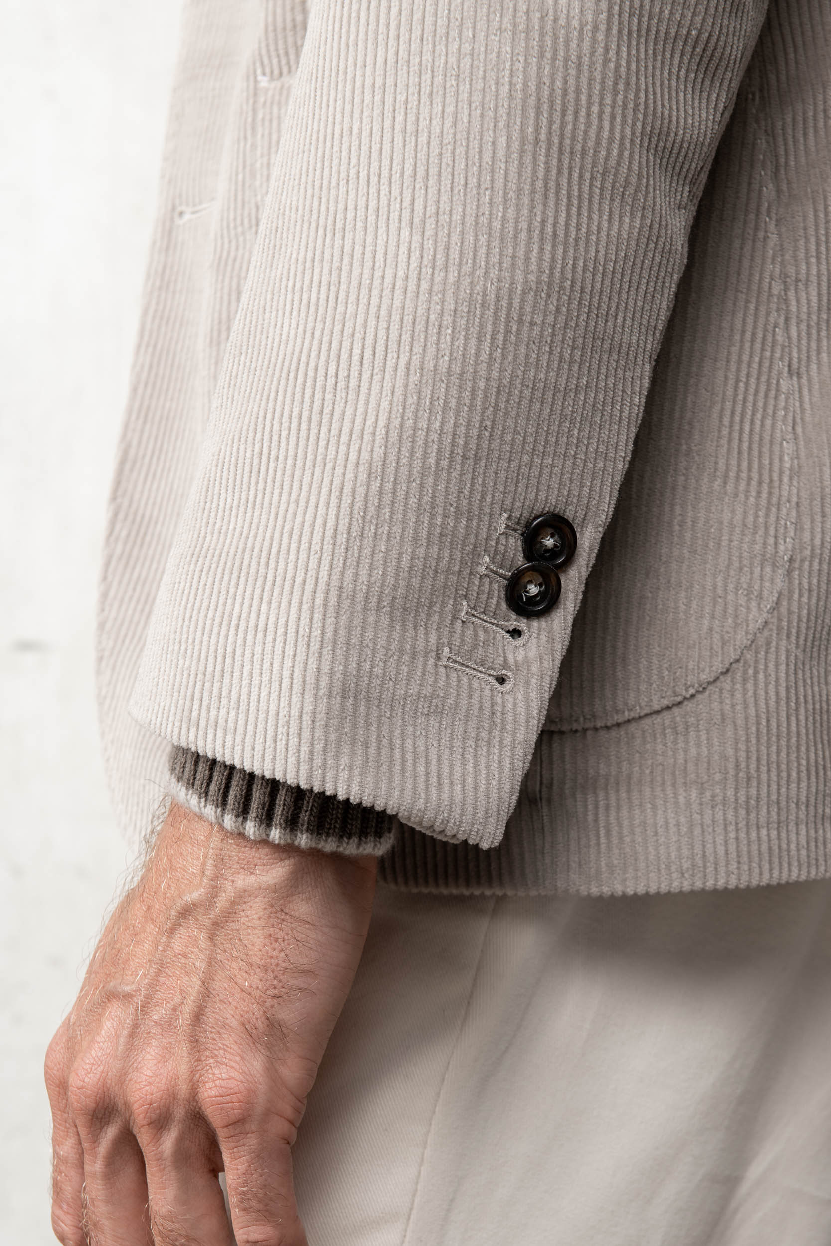 Beige corduroy jacket "Soragna Collection" - Made in Italy