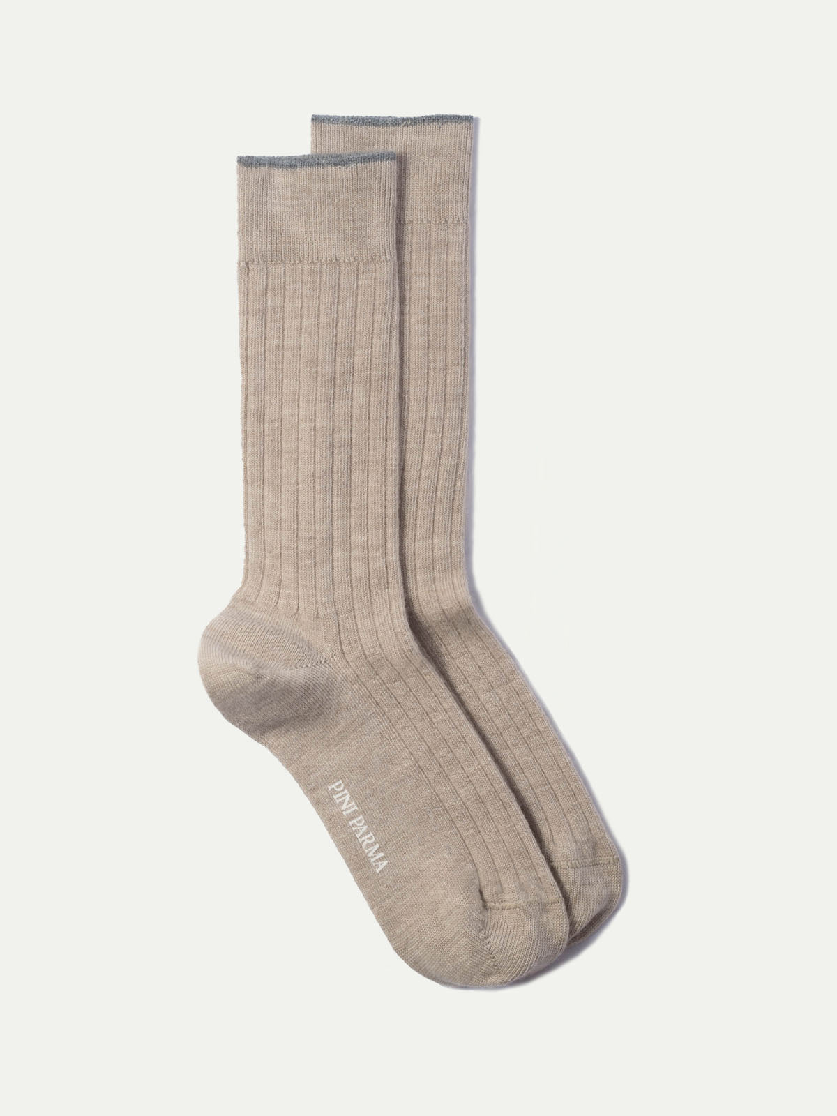 Beige Super durable Wool short socks Made in Italy