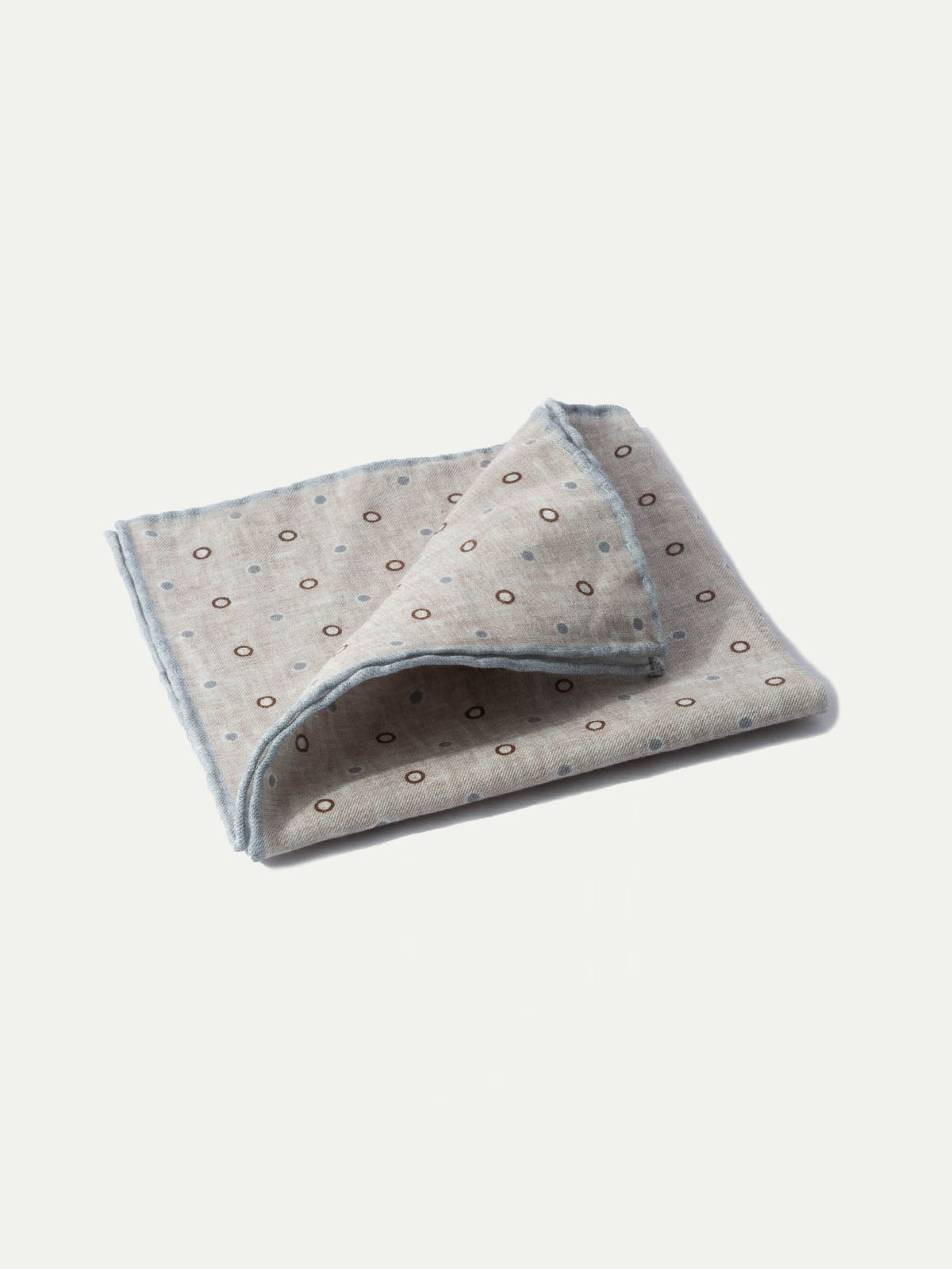 Beige fancy pocket square - Made in Italy