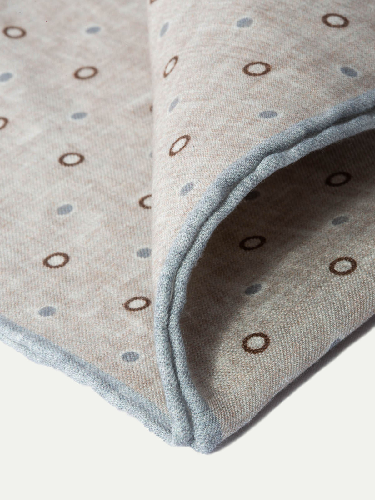 Beige fancy pocket square - Made in Italy