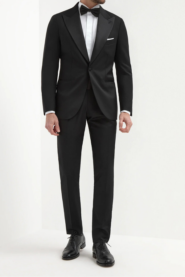 Black Tuxedo, men's black evening suit, elegant black tuxedo, formal black suit, breathable tuxedo, smoking noir pour hommes, costume de soirée noir, costume formel noir, smoking nero, abito nero elegante, abito formale nero.