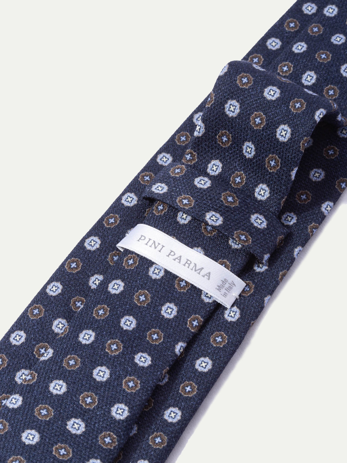 Blue fancy silk tie - Made In Italy