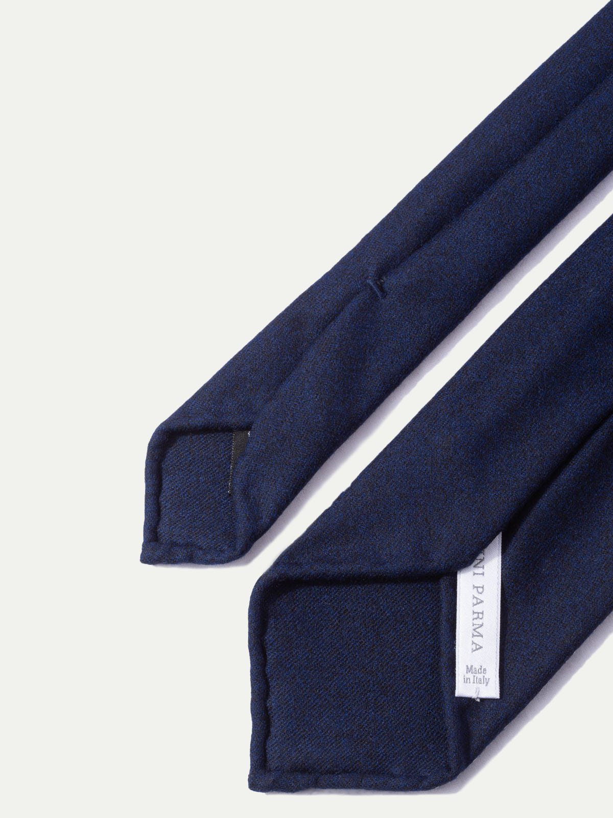 Blue flannel tie - Hand Made In Italy