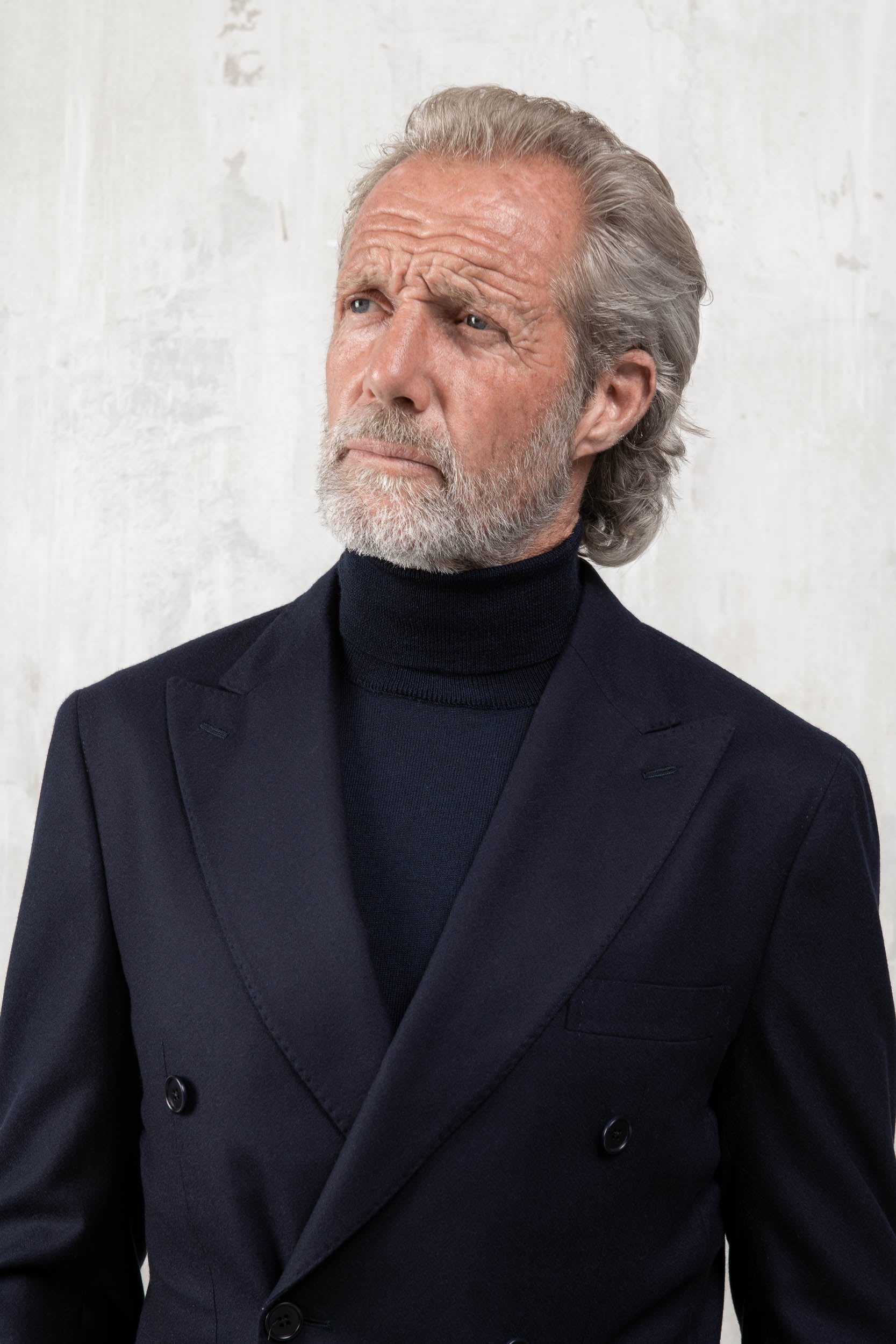 Blue Merino Turtleneck – Made in Italy