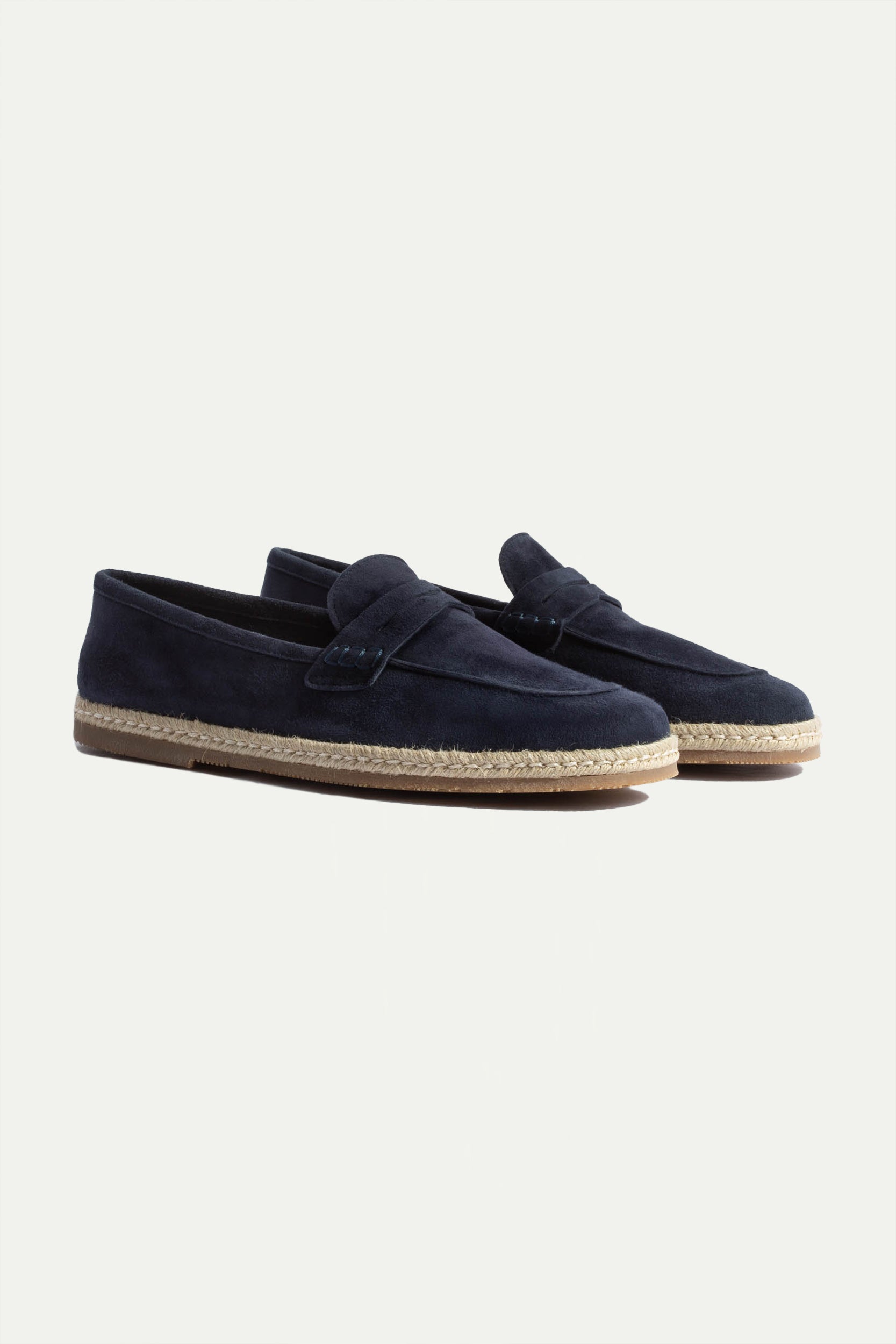 Blue suede espadrilles Made In Italy1
