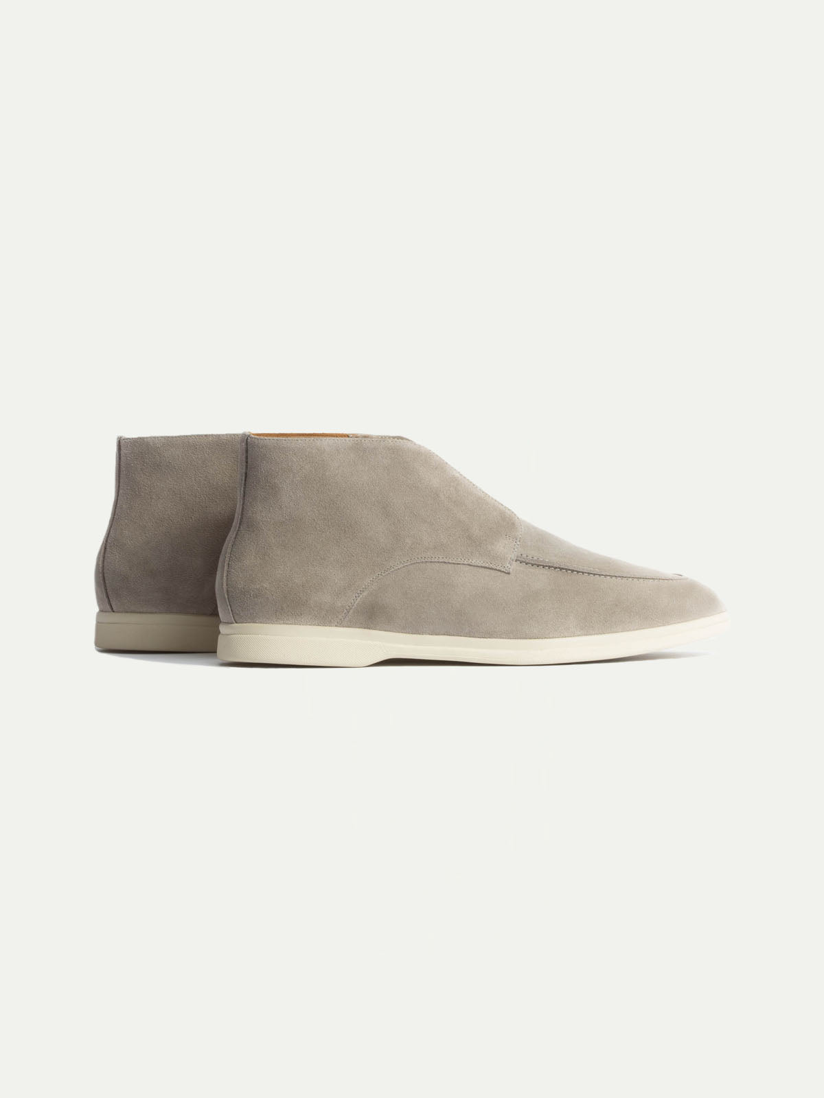 mid-top loafers, mid-top grey loafers, grey high loafers, mocassins gris mi-hauts, mid top grey slip-ons