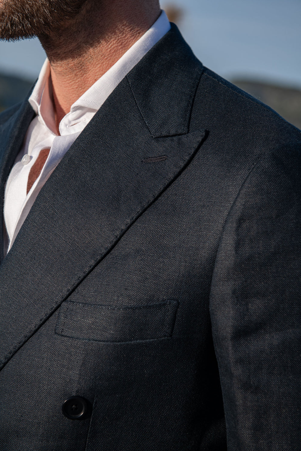 Double Breasted linen jacket, Blue Navy Linen Jacket, Navy  breasted jacket, summer double breasted jacket, Dark Blue jacket, Veste en lin croisée, veste en lin bleu marine, veste à croisée marine, veste à croisée d'été, veste bleu foncé, Giacca doppiopetto in lino, Giacca in lino blu navy, Giacca a doppiopetto navy, Giacca doppiopetto estiva, Giacca blu scuro,