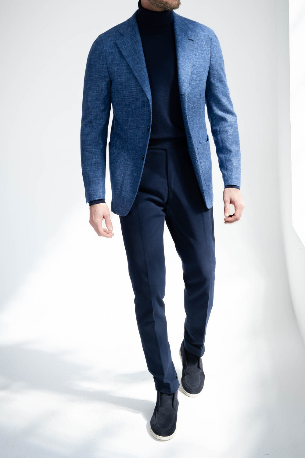 Ocean blue jacket "Neapolitan Capsule Collection" - Made in Italy