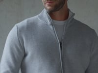 grey full zip, grey cashmere full zip, full zip cardigan, full zip grigio, full zip cashmere grigio, cardigan full zip, zip complet gris, zip complet cachemire gris, zip complet cardigan