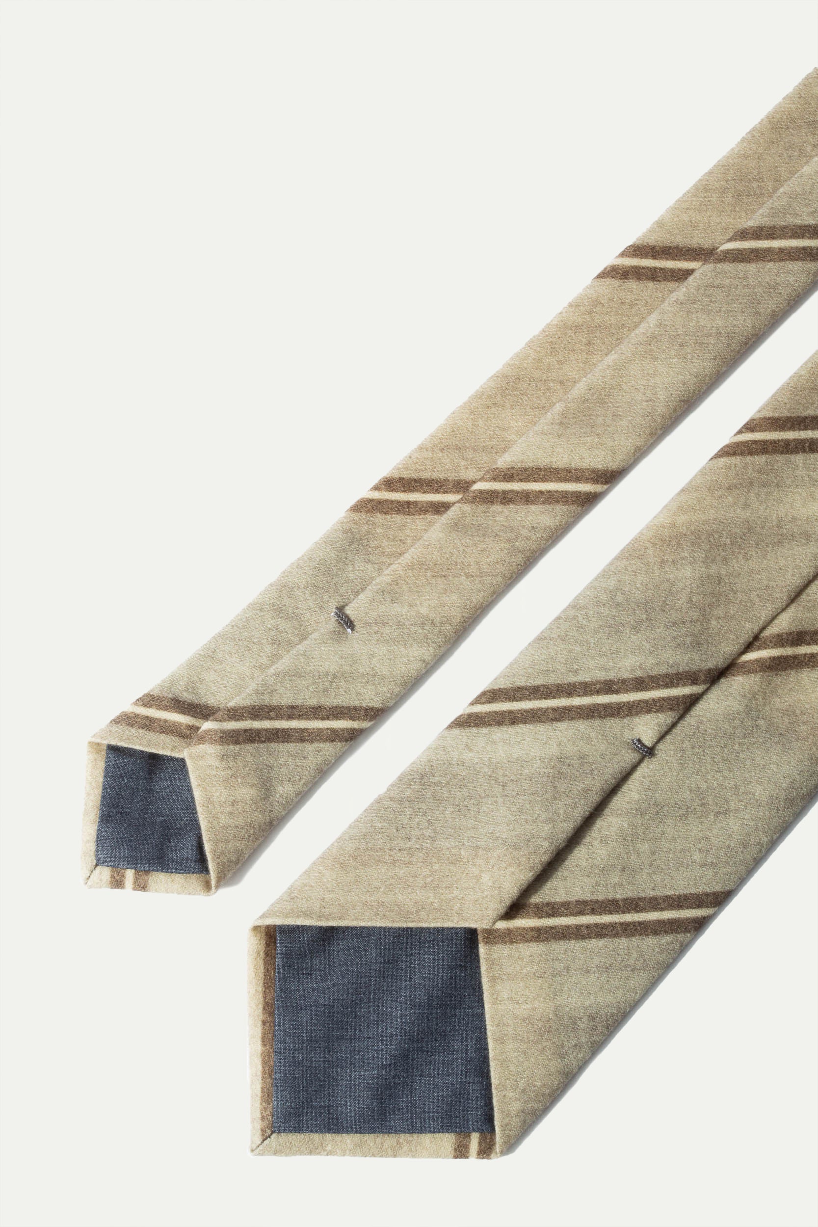 Grey and brown regimental tie - Made In Italy