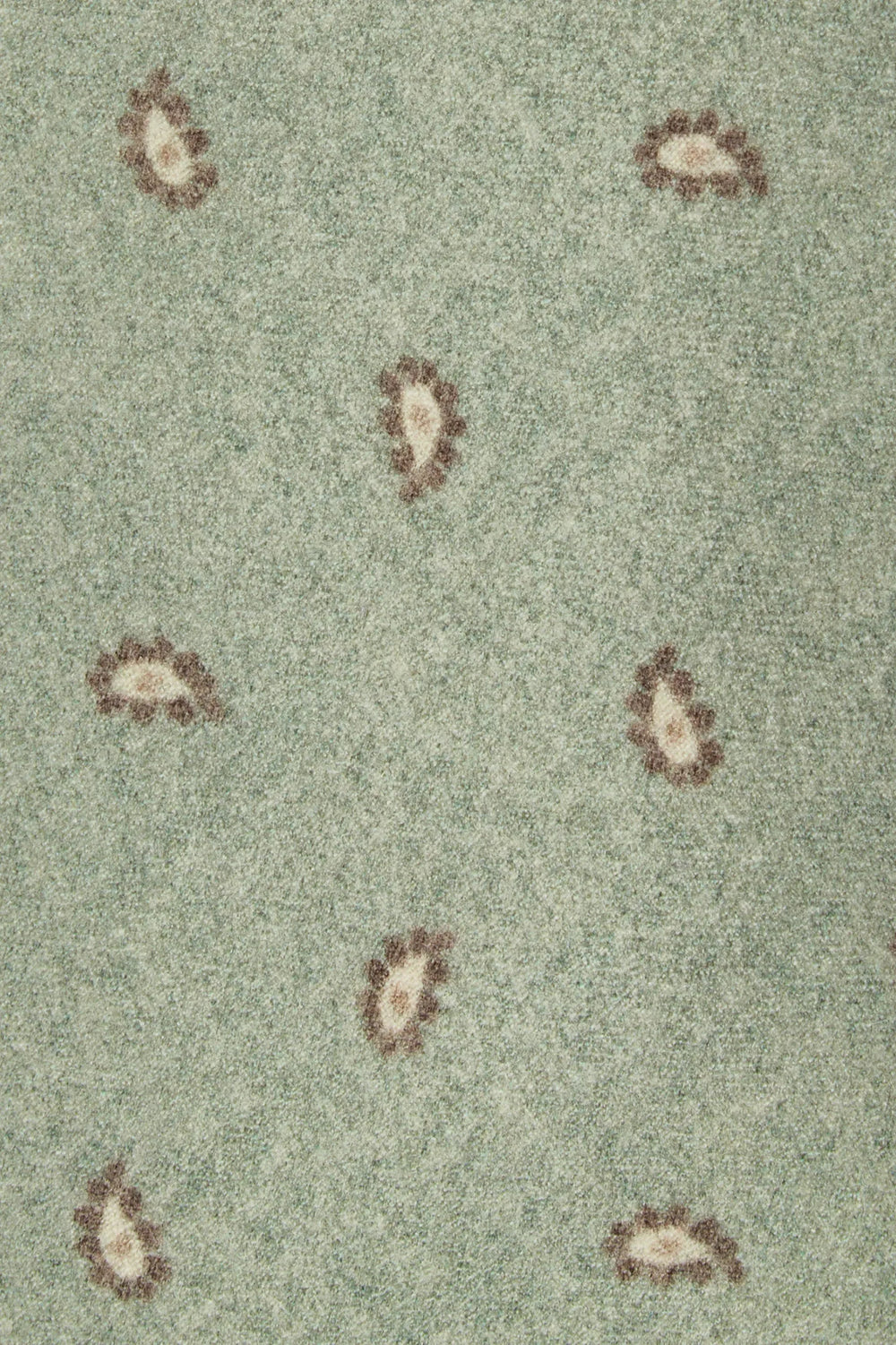 Cravatta salvia con fantasia paisley - Made in Italy