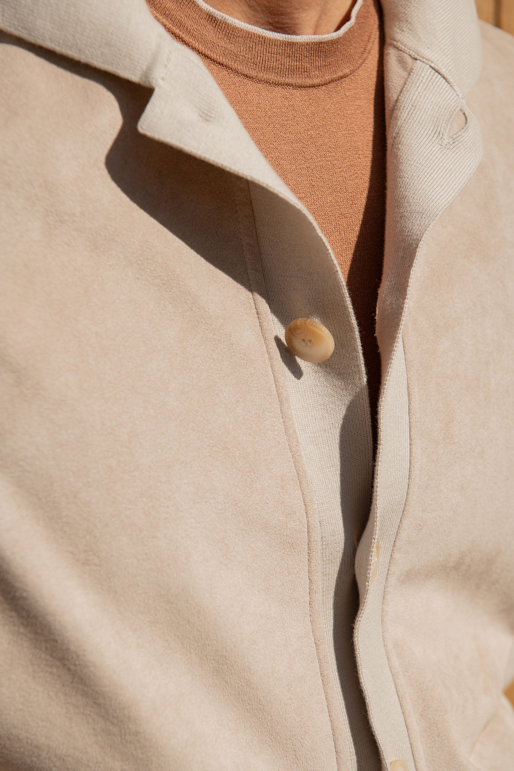 Stone alcantara polo shirt - Made in Italy