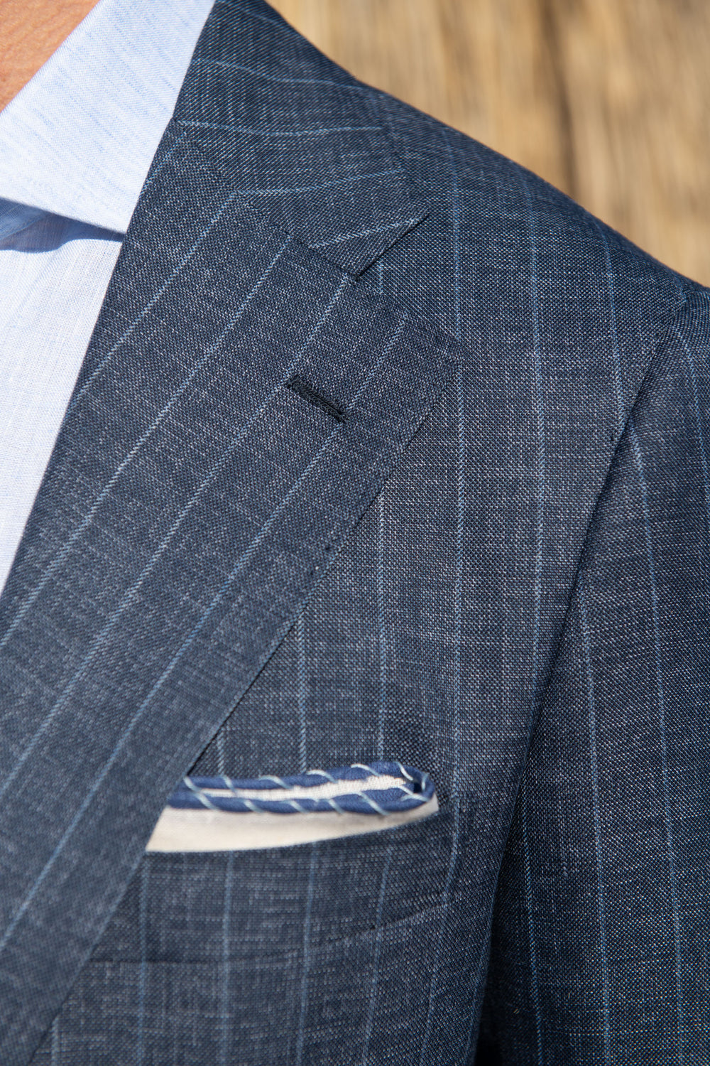 Blue Denim color Suit, Blue Denim striped wool suit, striped suit, blue denim summer wool suit, Abito colore blu denim, abito in lana a righe blu denim, abito a righe, abito estivo in lana blu denim, Costume couleur denim bleu, costume de laine rayé denim bleu, costume rayé, costume de laine d'été denim bleu,