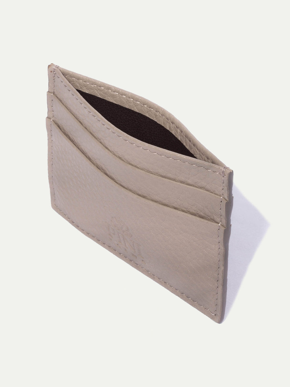 Porta carte in pelle taupe - Made in Italy