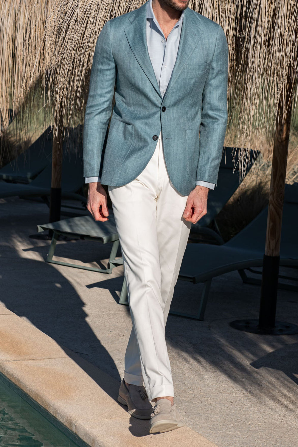 Water Green Jacket, Wool and Silk Jacket, Water Green Wool Jacket, Herringbone Jacket, Italian Water Green Summer Jacket, Silk Jacket, Giacca verde acqua, giacca in lana e seta, giacca in lana verde acqua, giacca a spina di pesce, giacca estiva verde acqua, giacca in seta, Veste vert d'eau, veste en laine et soie, veste en laine vert d'eau, veste à chevrons, veste d'été italienne vert d'eau, veste en soie,