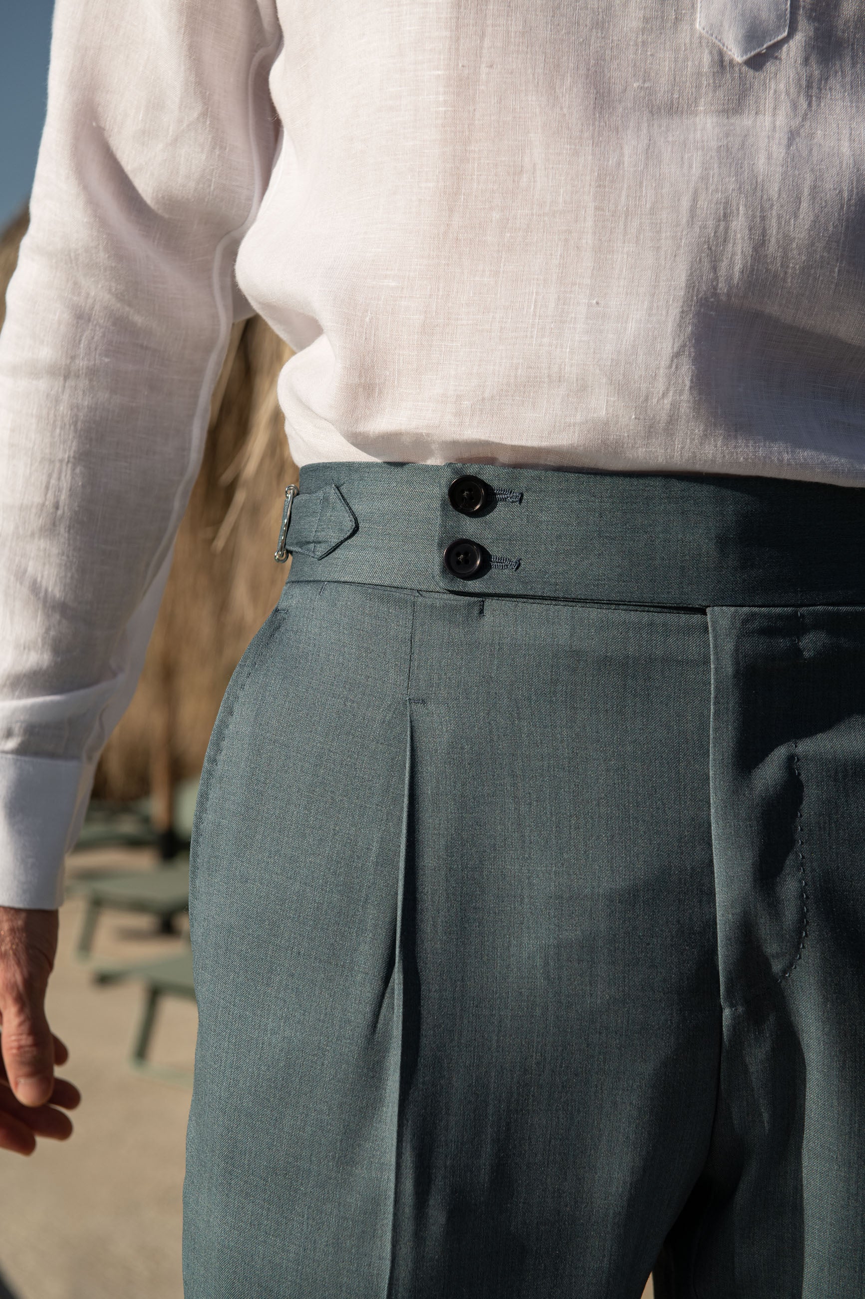 Water green Trousers "Soragna Capsule Collection" - Made in Italy