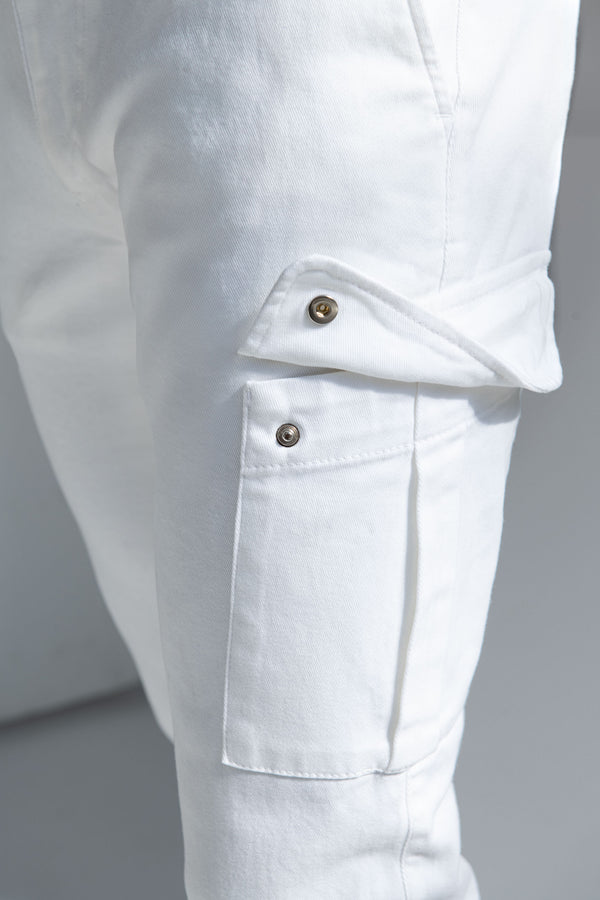 Cargo in tela elasticizzata Off-white - Made in Italy