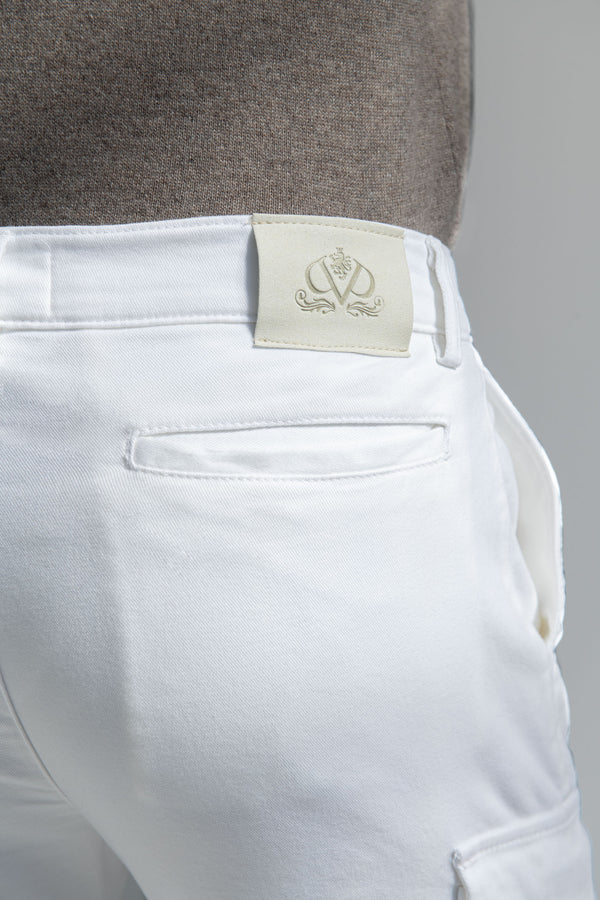 Cargo in tela elasticizzata Off-white - Made in Italy