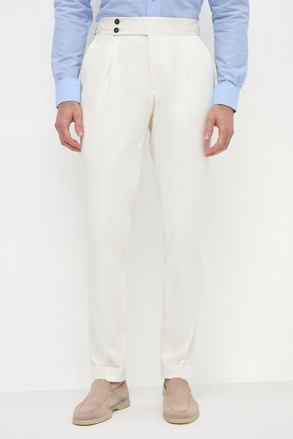 Pantaloni bianchi in cotone Soragna - Made in Italy