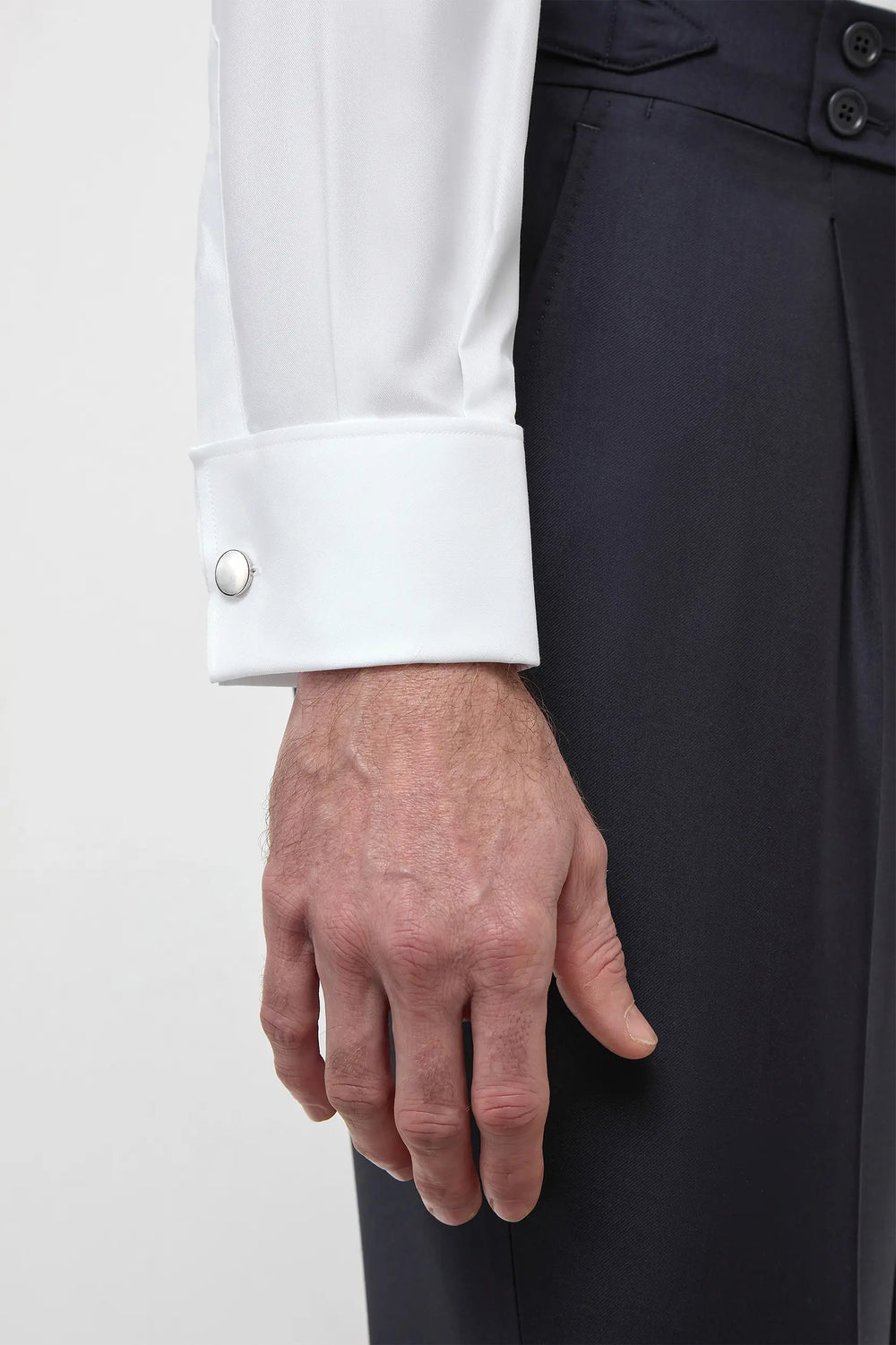 Camicia bianca con doppio polsino - Made In Italy