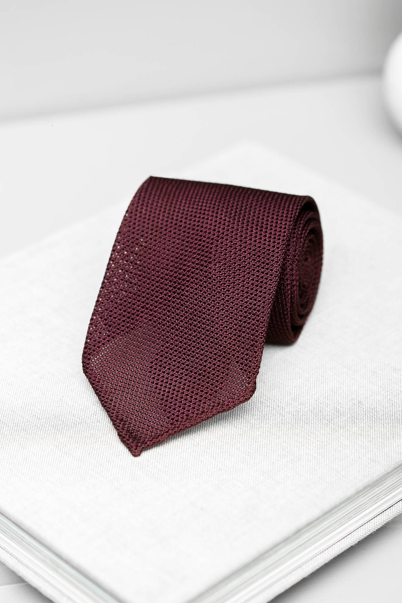 Dark Red Grenadine Tie, Made in Italy