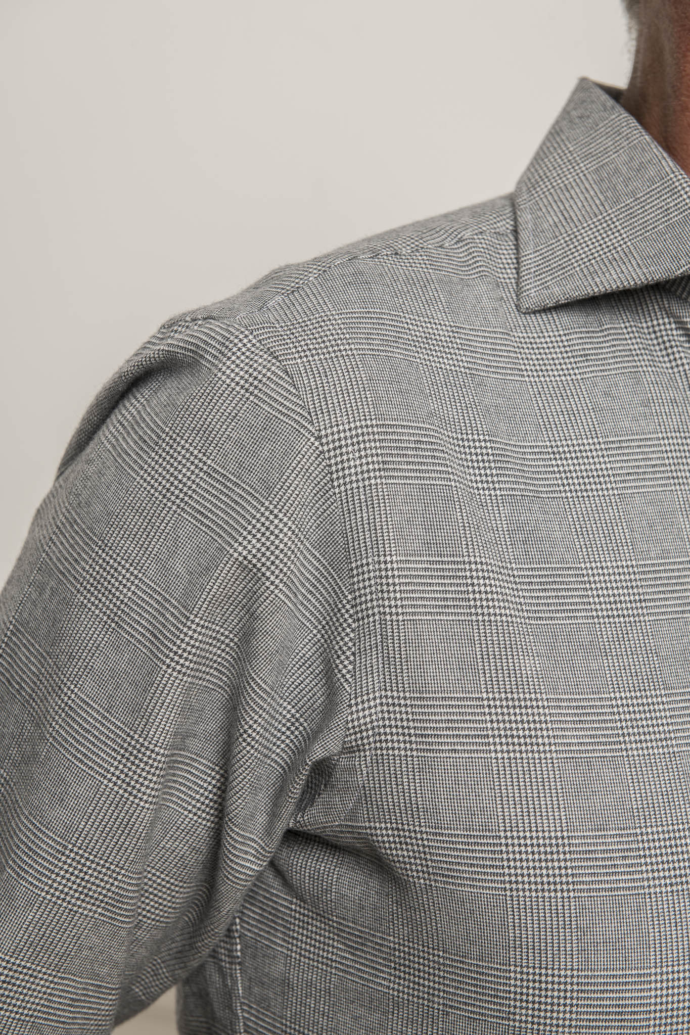 Grey Prince of Wales shirt - Made in Italy