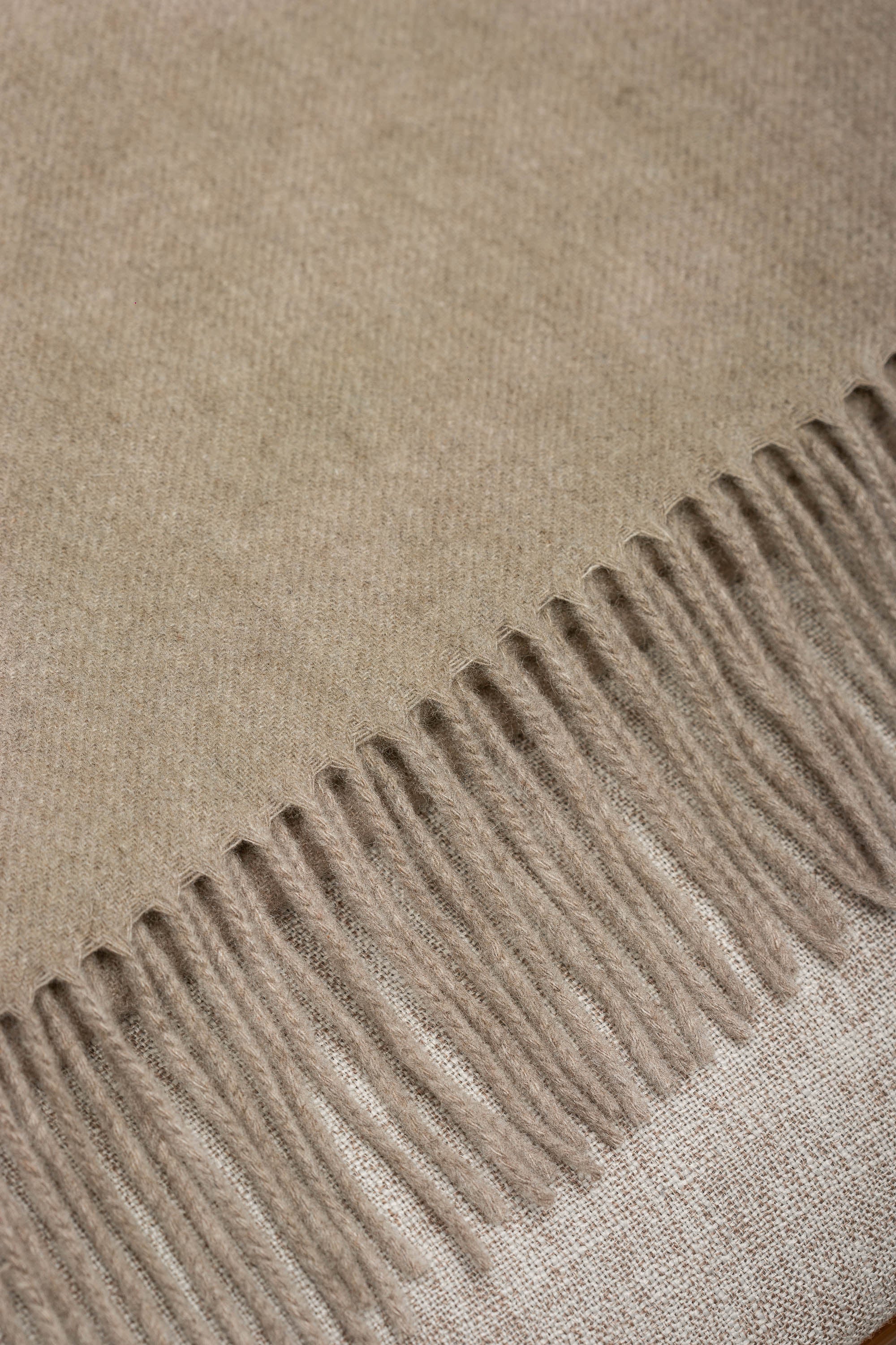 Beige cashmere scarf - Made in Italy