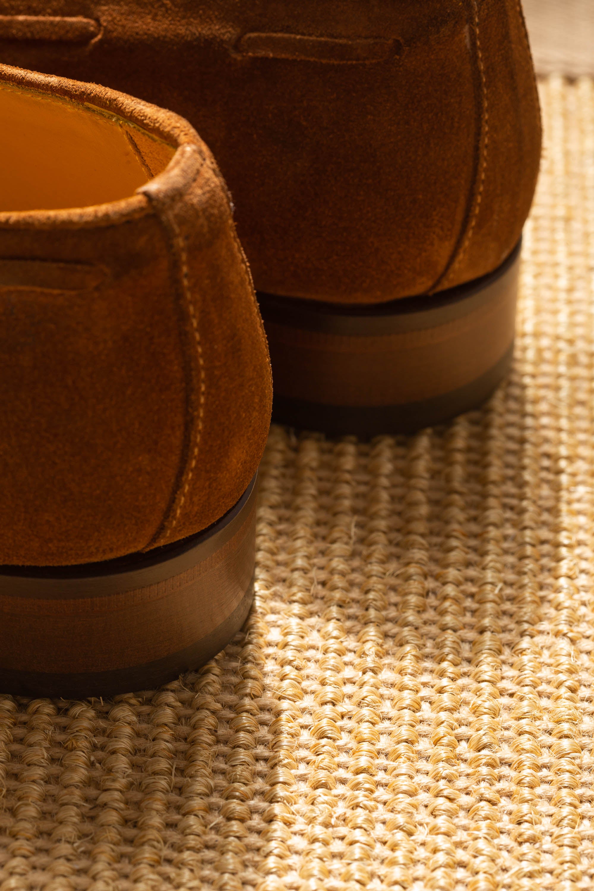 COGNAC SUEDE TASSEL LOAFER - Made In Italy