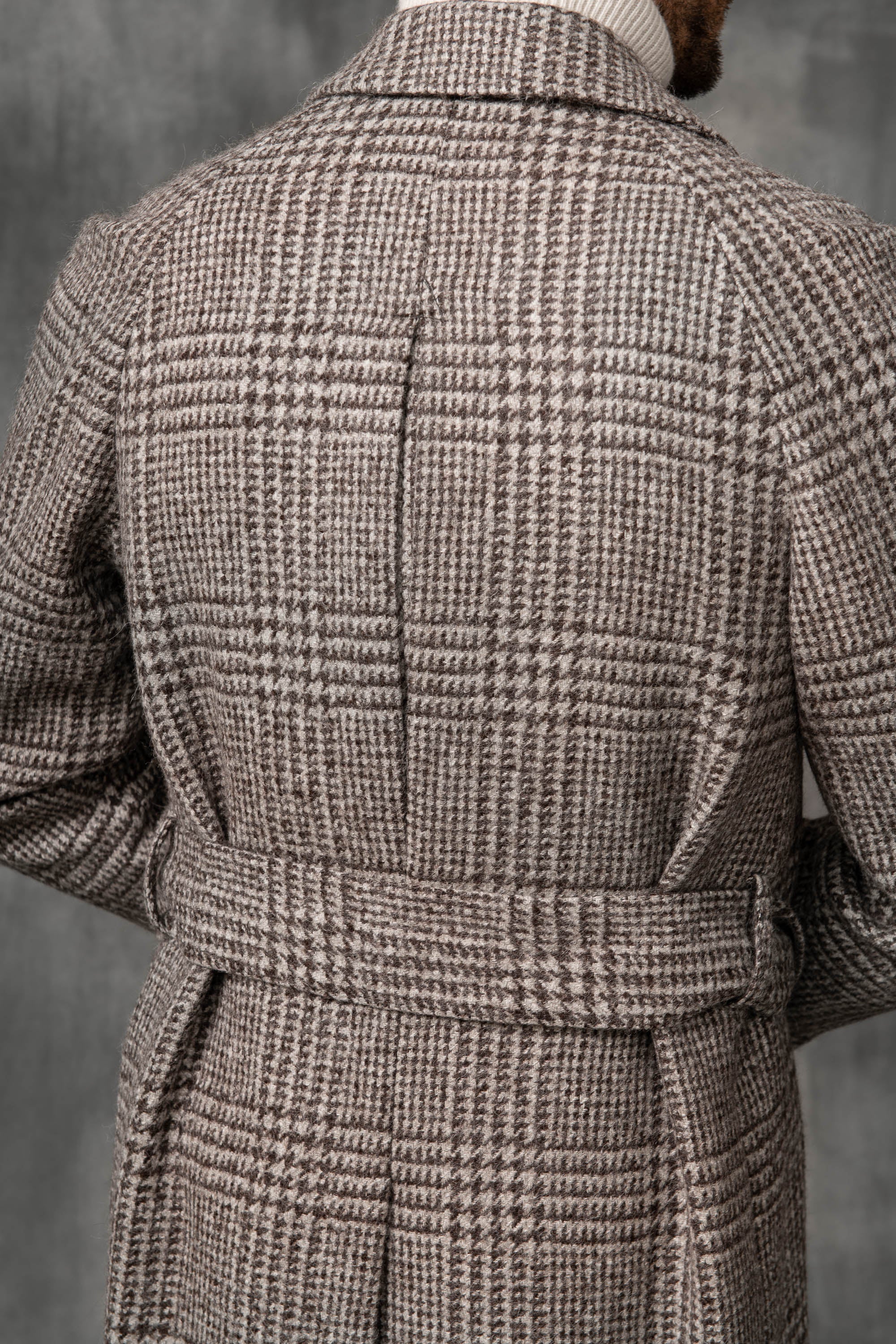 Prince of Wales Alpaca Raglan coat – Made in Italy