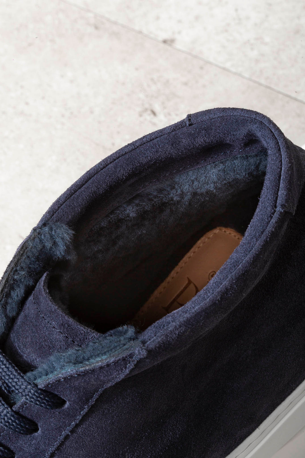 Sneakers mid top blu - Made in Italy