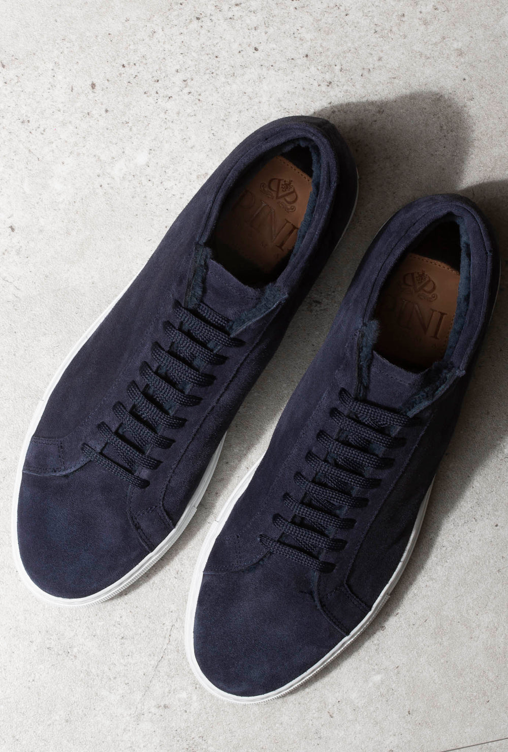 Sneakers mid top blu - Made in Italy