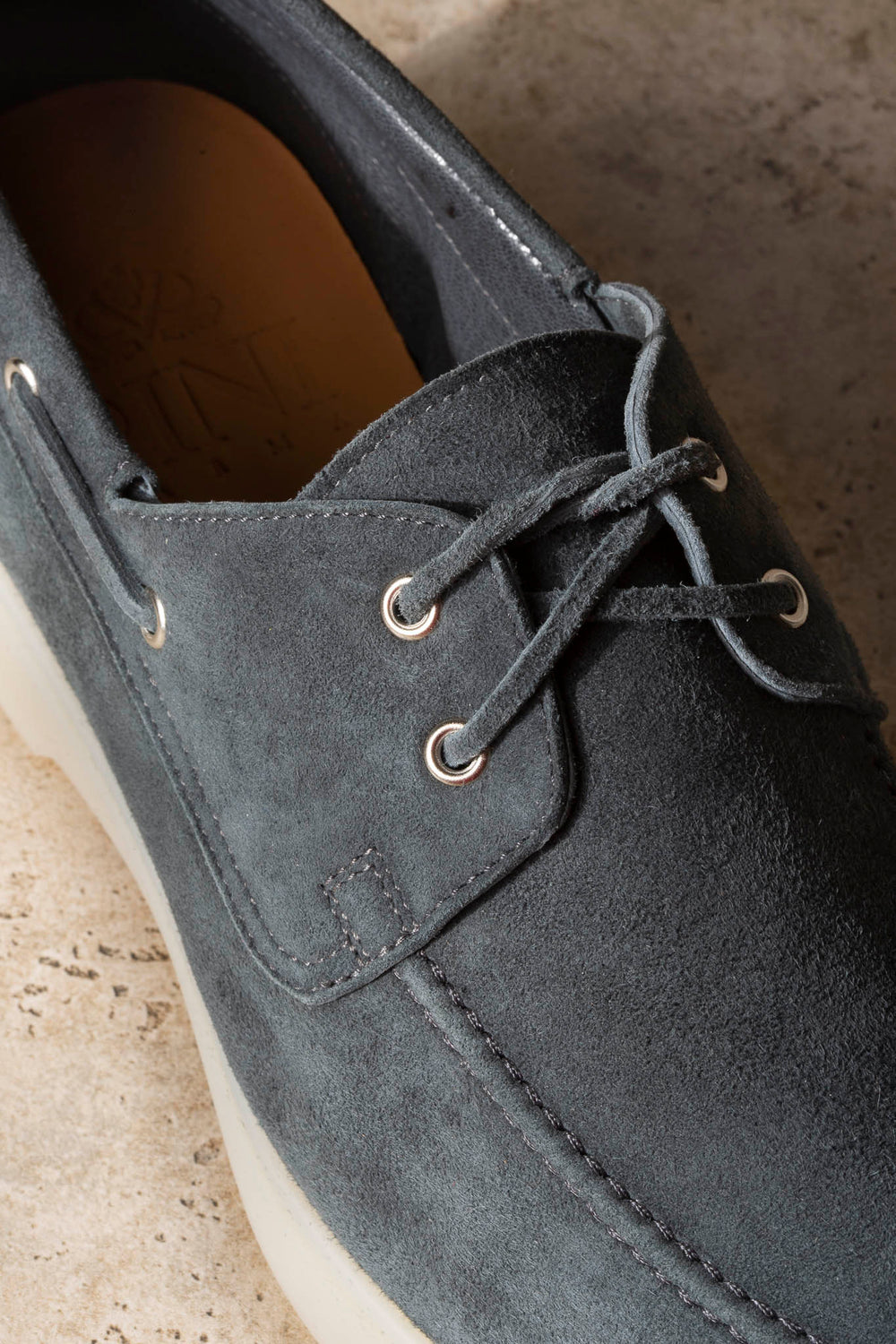 Scarpe da barca in camoscio Lavagna - Made in Italy
